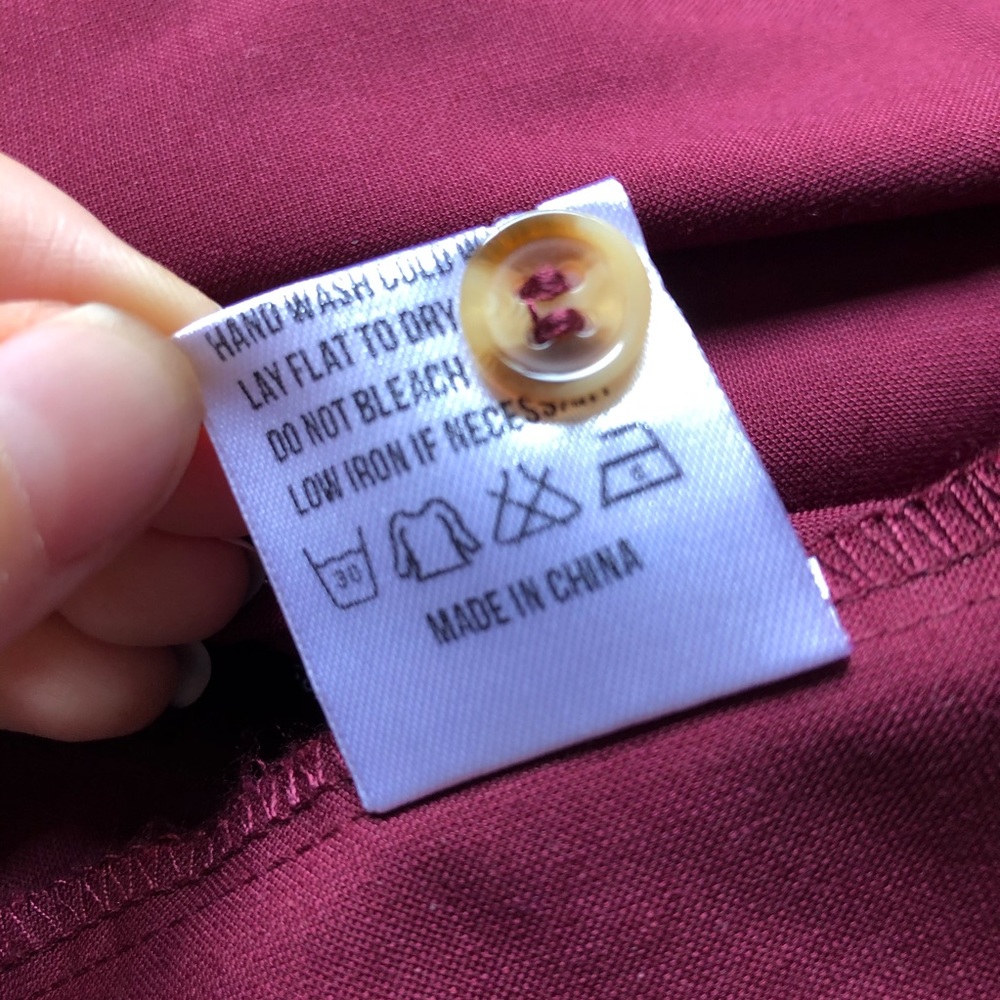 Maroon button down shirt - Picture 4 of 7